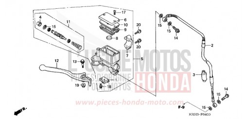 FRONT BRAKE MASTER CYLINDER XR125L4 de 2004